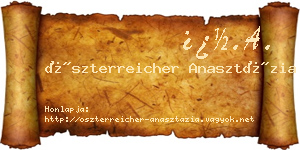 Öszterreicher Anasztázia névjegykártya